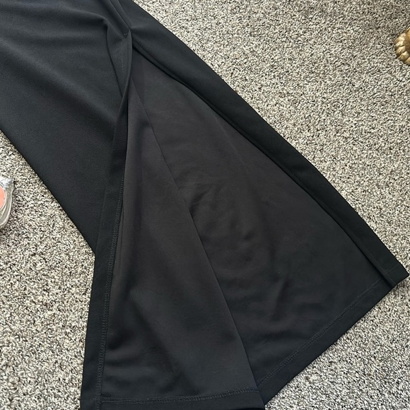 Bebe jumpsuit wide leg slits side black size 14 new - Picture 10 of 13